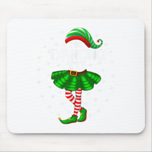 Dancing Elf Christmas Family Matching Women Girls Mouse Pad