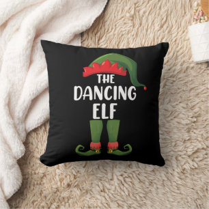Dancing Elf Family Matching Group Christmas Party  Cushion
