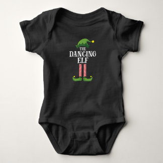 Dancing Elf Matching Family Group Christmas Party Baby Bodysuit