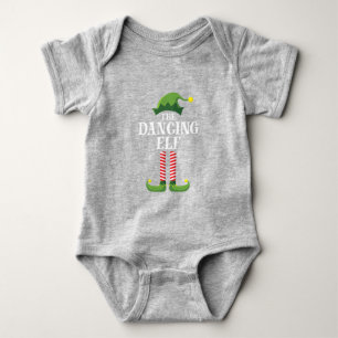 Dancing Elf Matching Family Group Christmas Party Baby Bodysuit