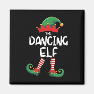 Dancing Elf Matching Family Group Christmas Party Magnet