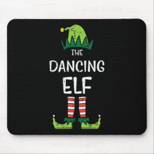 Dancing Elf Xmas Pjs Matching Christmas Pyjamas Fa Mouse Pad