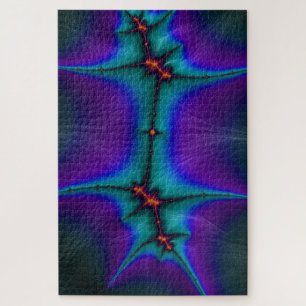 Dancing Energy Sparks Fractal Holographic Look Jigsaw Puzzle