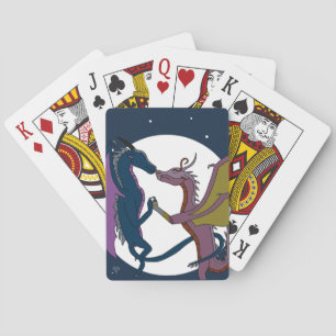 Dancing Fantasy Dragon Love Mystical Illustration  Playing Cards