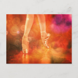 Dancing feet ballerina dance ballet dancer art postcard