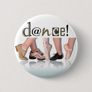 "Dancing Feet" - Choreographer, Dancer, Instructor 6 Cm Round Badge