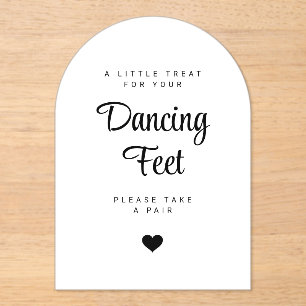 Dancing Feet Sign Wedding Flip Flops Acrylic Invitations