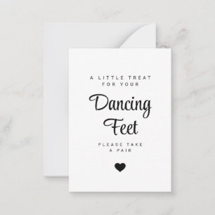 Dancing Feet Sign Wedding Flip Flops  Card