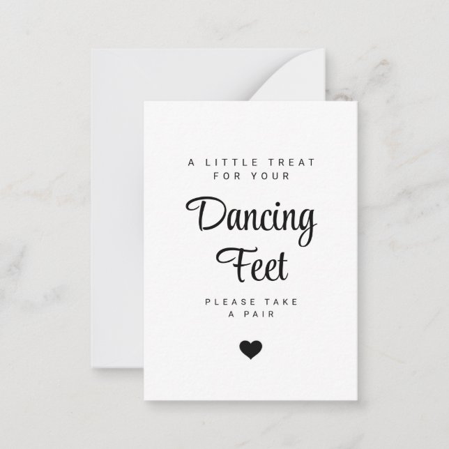 Dancing Feet Sign Wedding Flip Flops  Card (Front)