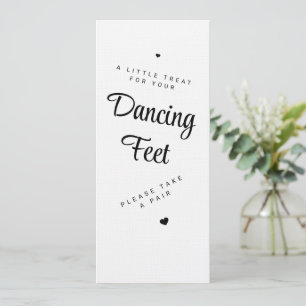 Dancing Feet Sign Wedding Flip Flops Invitation