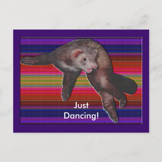 Dancing Ferret Postcard (Front)