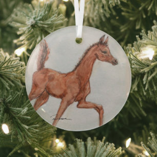 Dancing Filly by Hevener Glass Tree Decoration