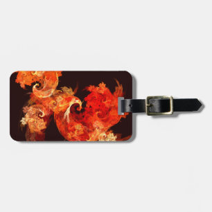 Dancing Firebirds Abstract Art Address Luggage Tag