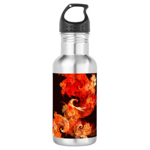 Dancing Firebirds Abstract Art Bottle