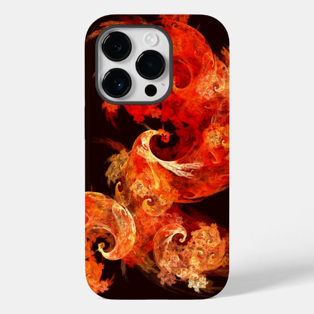 Dancing Firebirds Abstract Art Case-Mate iPhone Case (Back)