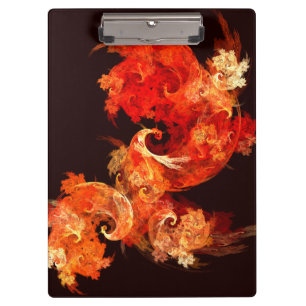 Dancing Firebirds Abstract Art Clipboard