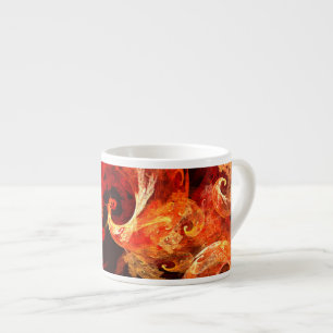 Dancing Firebirds Abstract Art Espresso Mug