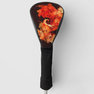 Dancing Firebirds Abstract Art Golf Head Cover