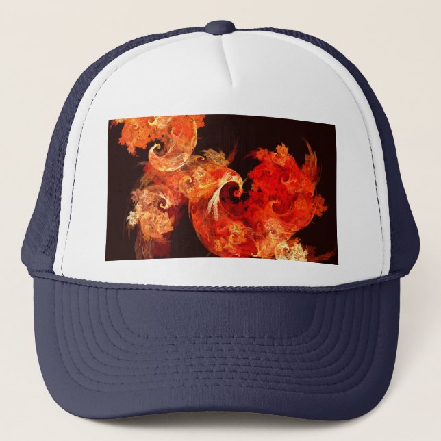Dancing Firebirds Abstract Art Hat (Front)