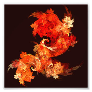 Dancing Firebirds Abstract Art Photo Print