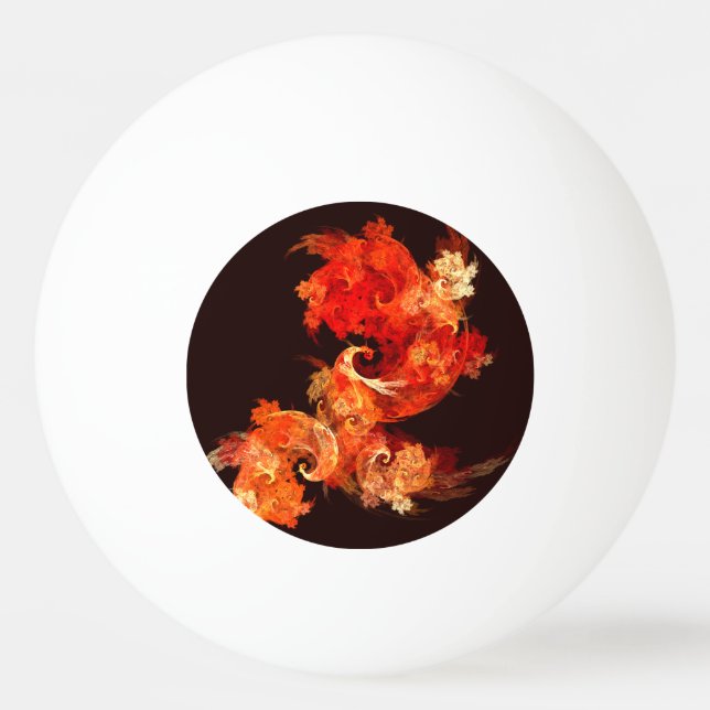 Dancing Firebirds Abstract Art Ping Pong Ball (Front)
