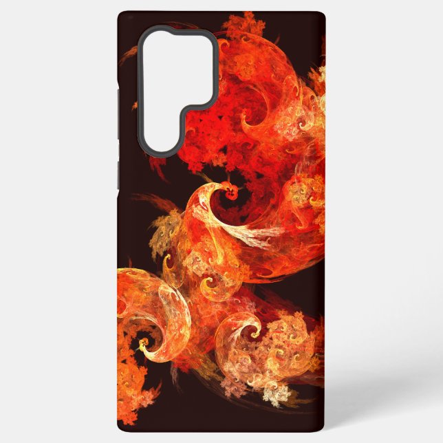 Dancing Firebirds Abstract Art Samsung Galaxy S22 Ultra Case (Back)