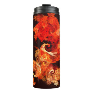 Dancing Firebirds Abstract Art Thermal Tumbler
