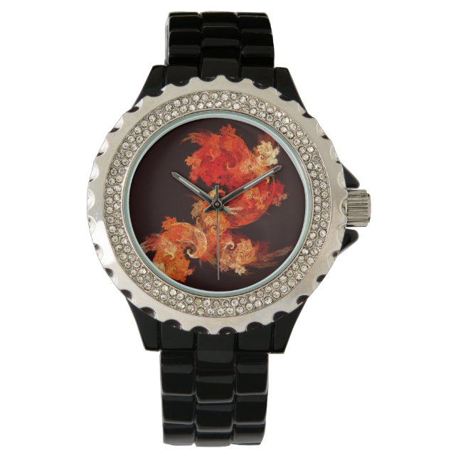 Dancing Firebirds Abstract Art Watch (Front)