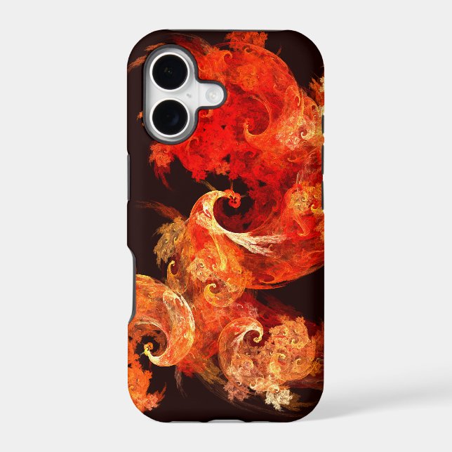 Dancing Firebirds Art Modern Fractal Abstract (Back)