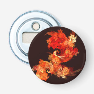 Dancing Firebirds Art Modern Fractal Abstract Bottle Opener