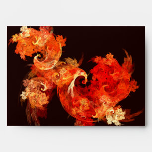 Dancing Firebirds Art Modern Fractal Abstract Envelope