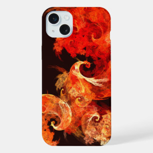Dancing Firebirds Art Modern Fractal Abstract iPhone 15 Plus Case