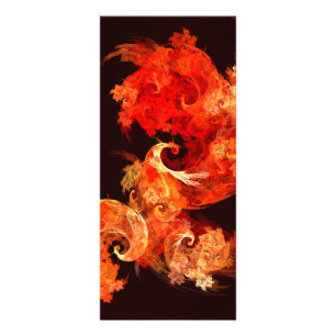 Dancing Firebirds Art Modern Fractal Abstract Rack Card