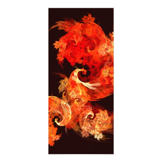 Dancing Firebirds Art Modern Fractal Abstract Rack Card (Front)