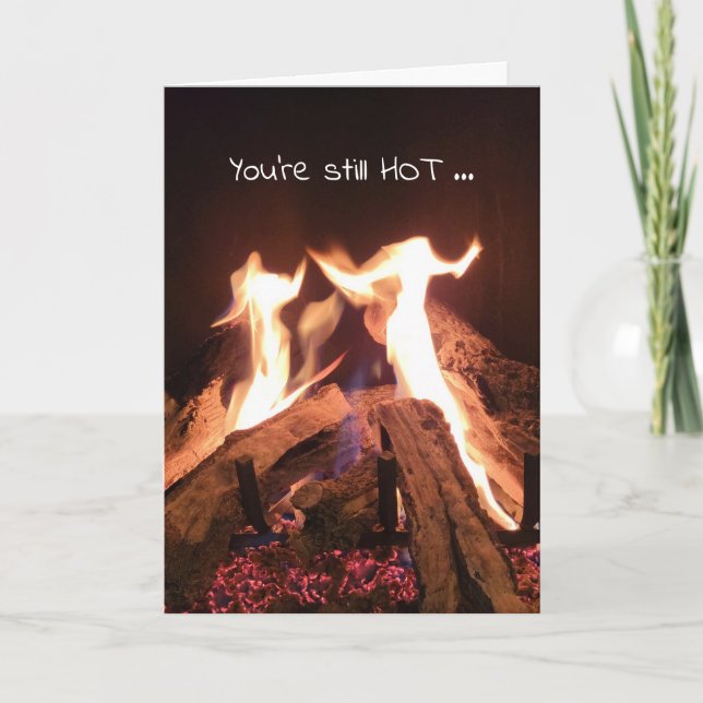 Dancing Flames Birthday Card (Front)