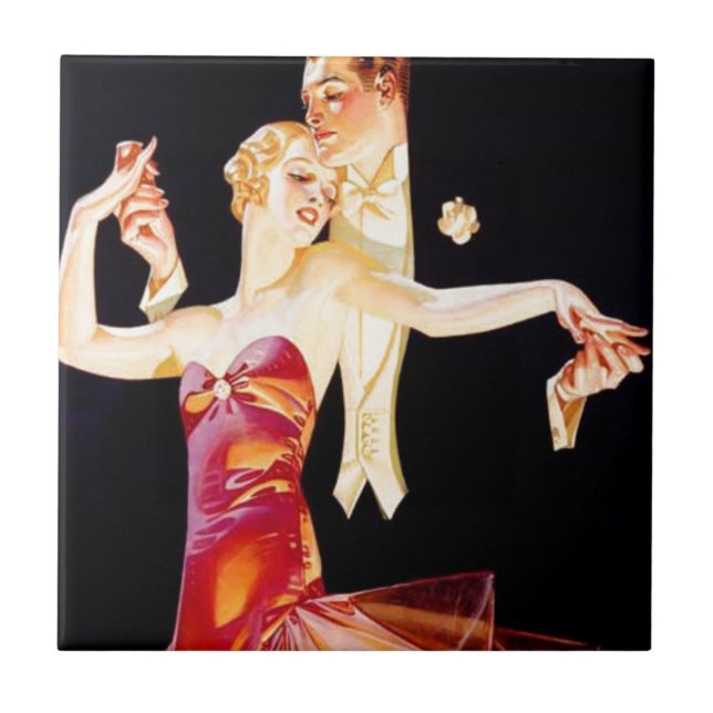 Dancing Flapper Ceramic Tile (Front)