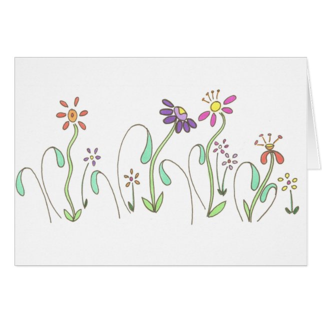 Dancing Flower Card (Front Horizontal)