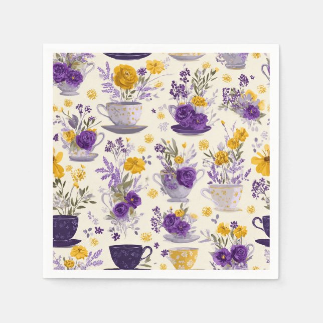 Dancing flower mugs napkin (Front)