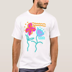 Dancing Flowers Abstract Art to Wear T-Shirt