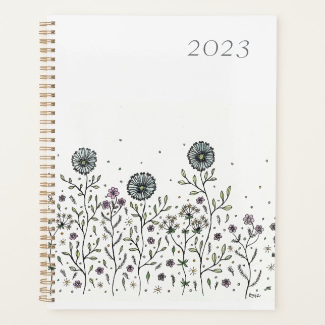 Dancing Flowers in a Meadow 2023 Planner (Front)