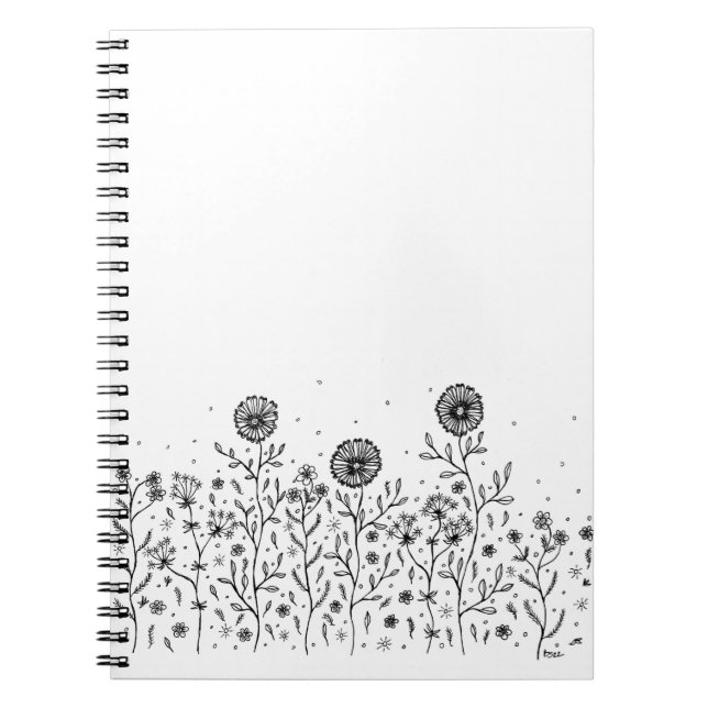 Dancing Flowers on a Summer Meadow  Notebook (Front)