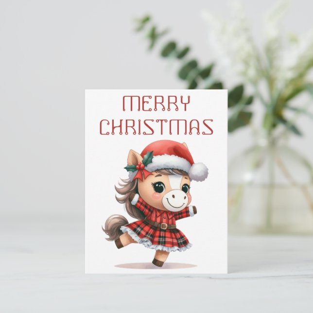 Dancing Foal - Christmas Card (Standing Front)