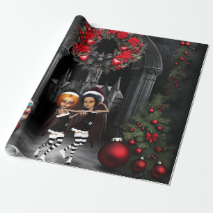 Dancing for christmas.  wrapping paper