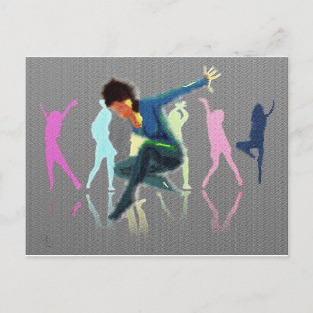 Dancing for Joy Art Postcard (Front)