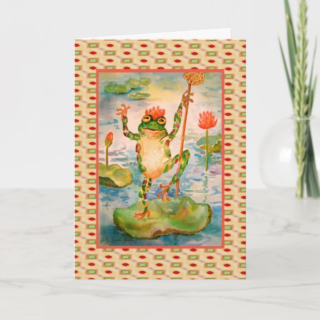 Dancing Frog Birthday Card (Front)