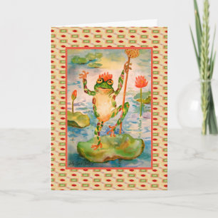 Dancing Frog Birthday Card