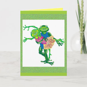 dancing frogs card