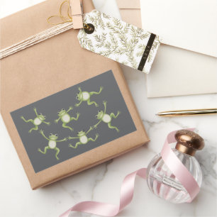 Dancing Frogs Cute Amphibian Nature Lover Gift Rectangular Sticker