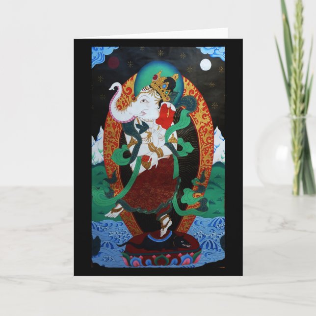 Dancing Ganesh Greeting Card (Front)