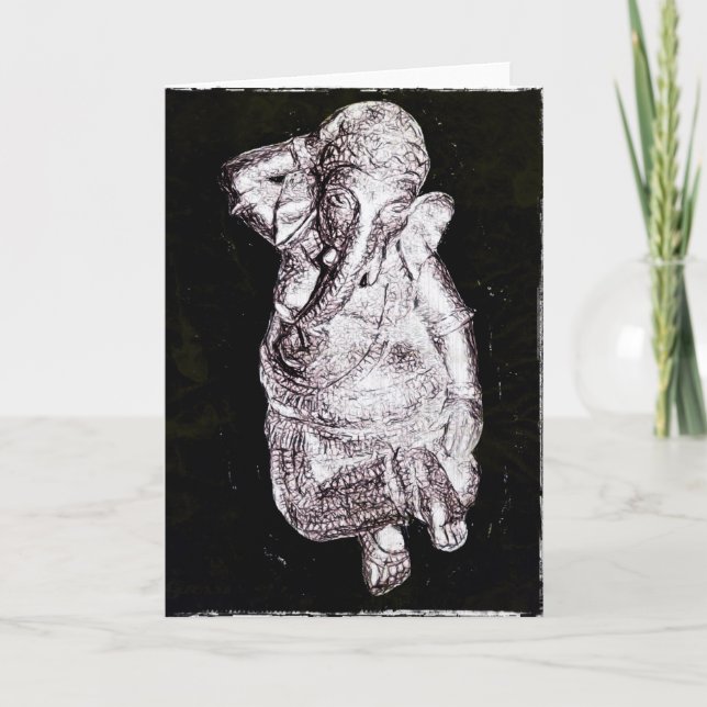 Dancing Ganesh Multipurpose Greeting Card (Front)